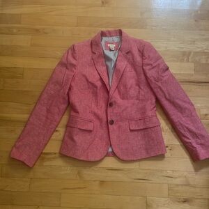 Pink/salmon linen size 4 J Crew blazer